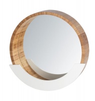 WENKO - Wall Mirror Finja with Shelf - Bamboo Photo