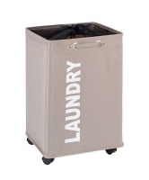WENKO - Quadro Laundry Basket - Taupe 79L Photo