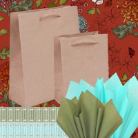 Designer Gift Wrapping Packaging Set - Birds Photo