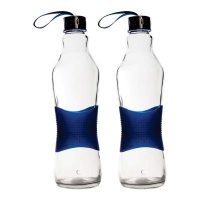 Consol - 1 litre Grip n Go bottle Strap lid Dark Blue - 2pk Photo