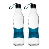 Consol - 1 litre Grip n Go bottle Strap lid Light Blue - 2pk Photo
