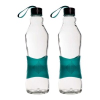Consol - 1 litre Grip n Go bottle Strap lid Turquoise - 2pk Photo