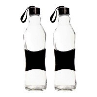 Consol - 1 litre Grip n Go bottle Strap lid Black - 2pk Photo