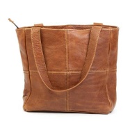 Mirelle Genuine Leather Classic Shopper Tan Photo