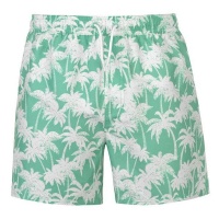 Hot Tuna Mens Palm Print Shorts - Mint Grad - Parallel Import Photo