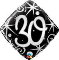Qualatex 18" Foil Balloon - Age 30 Elegant Sparkle & Swirls 1 Pack Qualatex 18" Foil Balloon - Age 30 Elegant Sparkle & Swirls 1 Pack Photo