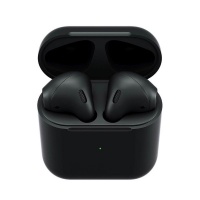 True Wireless Matte BlackPods EarPods with Wireless Charging Case Photo