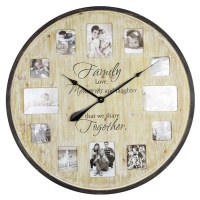 Home Wall Clock 60cm - Family Themed Photo