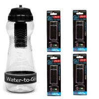 500ml Water-To-Go Filter Bottle Black Four Cartridges Photo