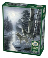 Cobble Hill Wolves by Moonlight 1000 Piece Puzzle Photo