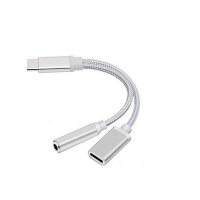 USB Type C Male To USB Type C Female And 3.5mm Audio Stereo Adapter Photo