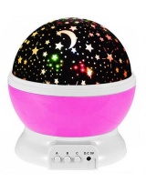 Loop Star Night Light Galaxy Projector LED Lights and 360 Degree Rotation - Pink Photo