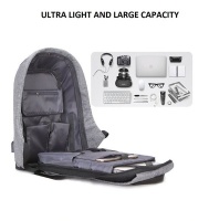 Anti-Theft Travel Laptop Backpack Waterproof - Grey Photo