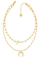 Get Lucky Double Chain Moon Necklace Gold Photo