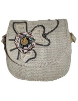 Fino Handmade Linen Crossbody Bag - Cream Photo