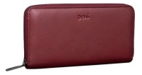 Deni Zip Around Purse RFID protected with 8 card pockets Burgundy Photo