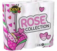 Dinu Bathroom Tissue 2 ply pink Rose 9's 350 sheets Photo