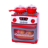 Battery Operated Toy Oven Playset with Cookware & Food Photo
