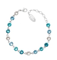 Civetta Spark Bracelet - Swarovski Mix Light Turquoise Crystals Photo
