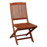 Keruing Folding Armless Chair - Set of two Photo