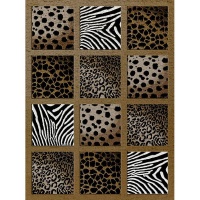 Carpet City Zebra and Leopard Skin Print 1.00x1.50 Photo