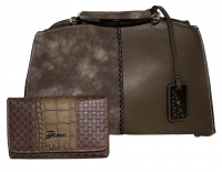 Fino Ladies PU Leather Fashion Bag with Purse - Coffee Photo