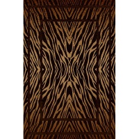Carpet City Factory Shop gold and black zebra print rug 1.60x2.30 Photo