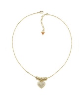 Guess Gold Heart and Rings Necklace UBN11315 Photo