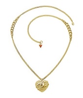 Guess Gold Heart Link Diamante Necklace UBN71294 Photo