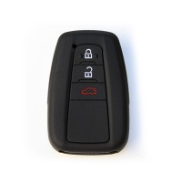 Sillycone Silicone Car Key Protector - Toyota 3 Button Keyless Entry Type 2 - Black Photo