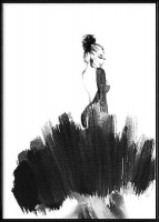 Bolou Framed Canvas Mount - My Lady in Black - 426 x 600mm Photo