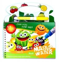 Reusable Magic Water Coloring Book - Fruits Series Photo