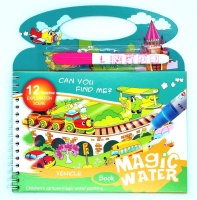 Reusable Magic Water Coloring Book - Vehicle Series Photo