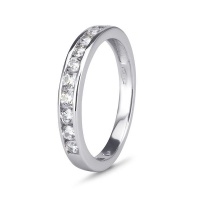 9Kt White Gold Cubic Zirconia Channel Eternity Ring Photo
