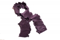 Exodus Factory Purple Crush pleated scarve and brown lether belt Photo