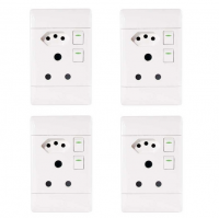 Redisson JB Luxx Double Wall Switched Socket - Set of 4 Photo