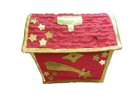 Red Treasure chest Pinata Photo