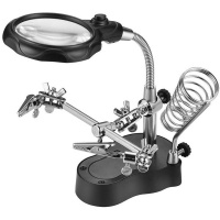 LED Light Magnifier & Desk Lamp Helping Hand with Magnifying Glass Photo