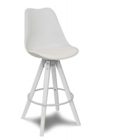 HII Dima Bar Chair All White 75cm Photo