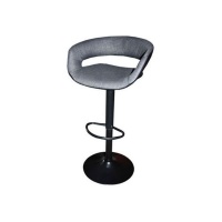 HII Grace Bar Chair Blk PU/Fabric Swivel Photo