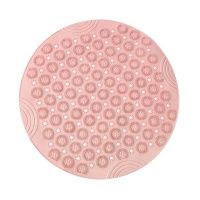 Non-Slip PVC Round Shower Massage Mat with Suction Cups - Pink Non-Slip PVC Round Shower Massage Mat with Suction Cups - Pink Photo