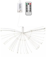 Gretmol Starburst Firework Wire Light LED Waterproof Battery Powered - Warm White Photo