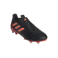 adidas Men's Predator Malice Control Soft Ground Rugby Boots - Black/Red Photo