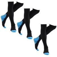 Compression Socks set of 3 Black/Blue Photo
