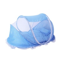 Folding Children Mosquito Nets Baby Bed - Blue Photo