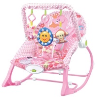 Baby Cradle Safety Crib Baby Rocker- Pink Photo