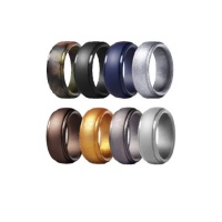 Silicone Ring 8 Set Mens Action Photo