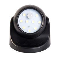 360 Degrees Rotation LED Motion Sensor Light - Black Photo