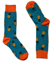 SKA Pineapple Fashion Socks Teal - Size 41-46 Photo