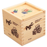 27 Piece ABC Wooden Alphabet Blocks For Block Printing Toy Photo